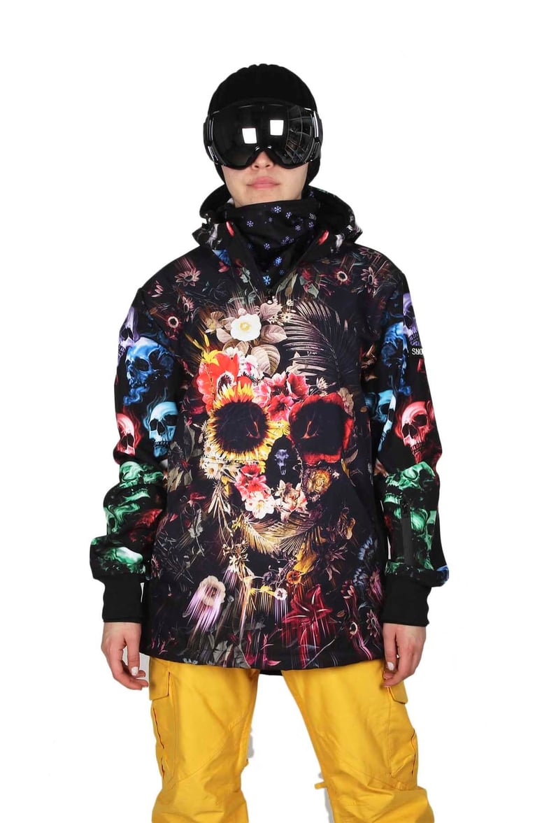 Snowsea Dark Skull Yaka Fermuarlı Snowboard & Kayak Montu SS7726