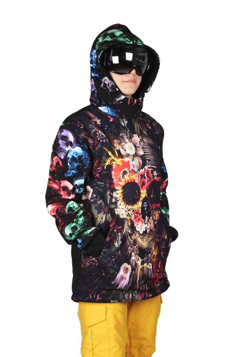 Snowsea Dark Skull Yaka Fermuarlı Snowboard & Kayak Montu SS7726