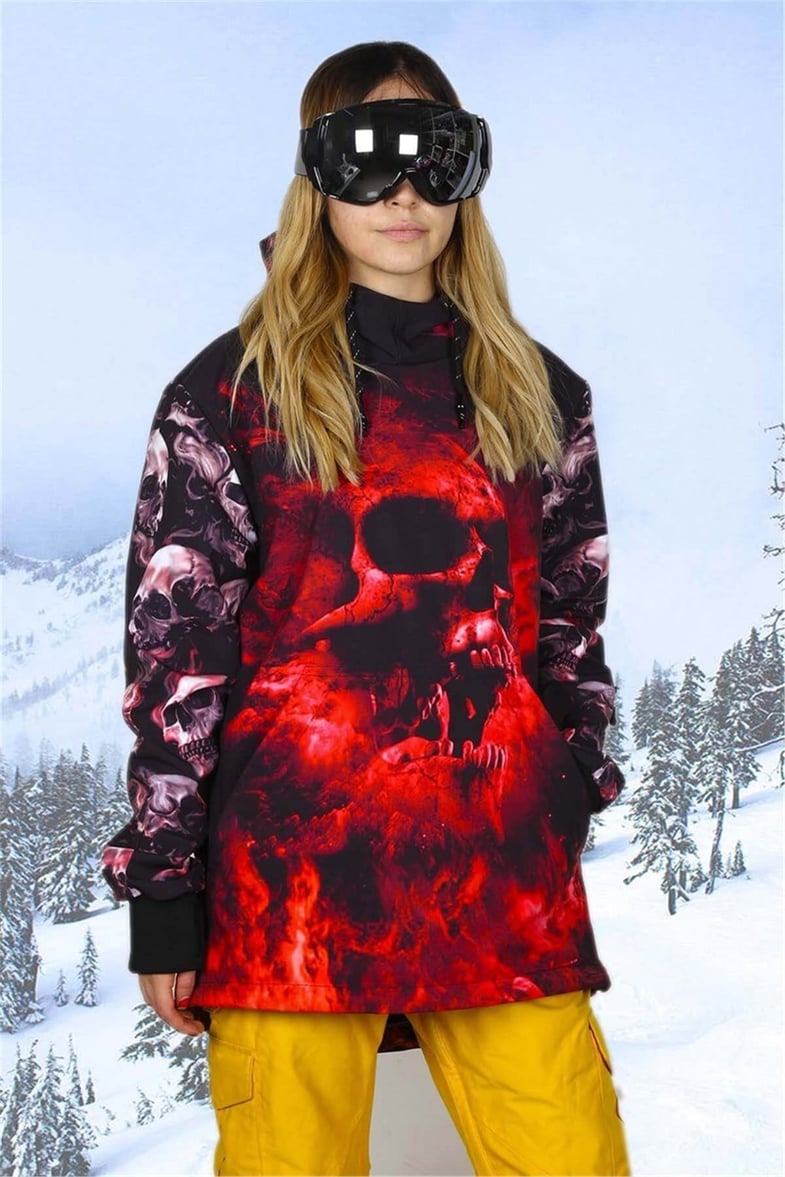 Snowsea Marka Red Skull Bayan Snowboard ve Kayak Montu SS5588
