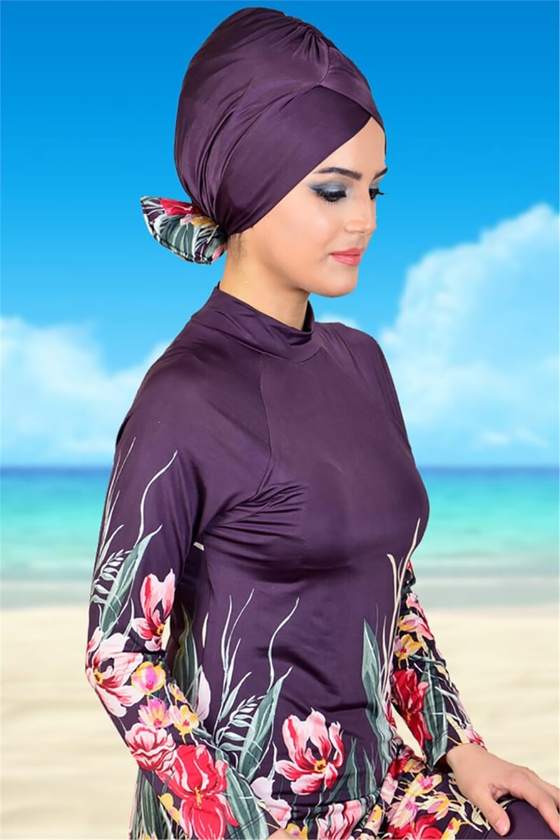 Tıklaalbeni Tesettür Mayo Menekşe 1019 Tunik Mayo