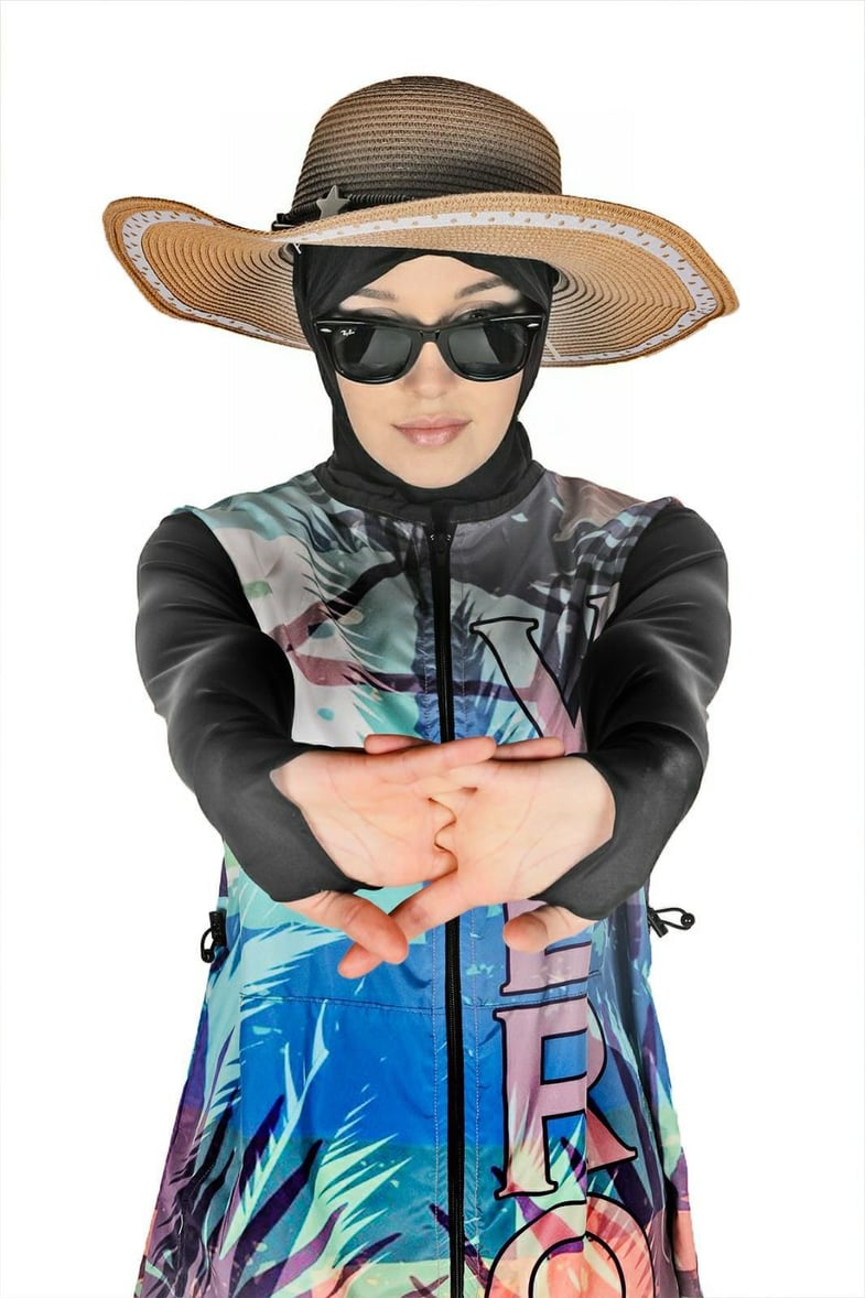 Veros 1. Kalite Bodrum Serisi Tam Kapalı Tesettür Mayo