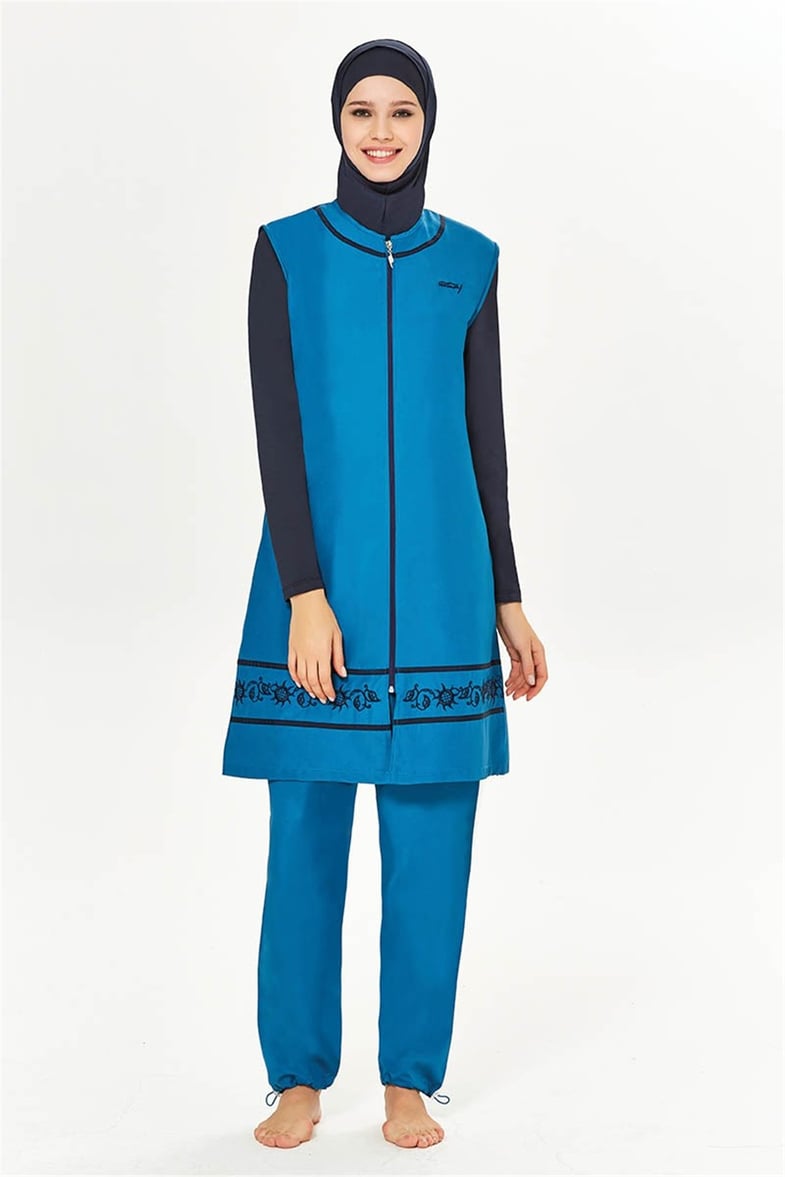 Jileli Tam Tesettür Mayo Tesmay 1100127 Petrol