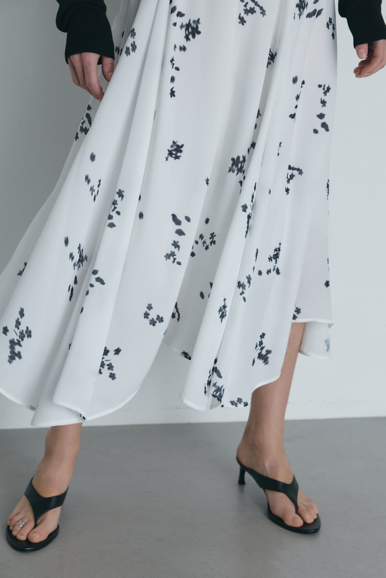 Lilya Patterned Chiffon Skirt