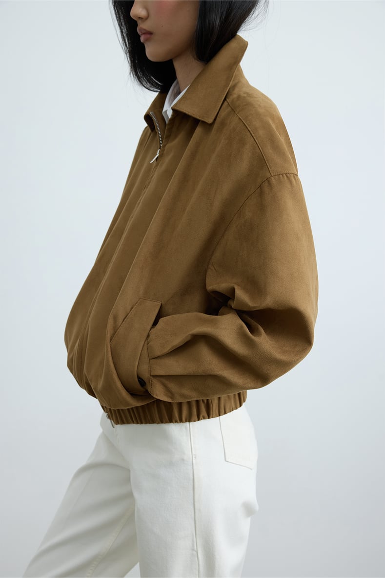 Chiara Suede Bomber Jacket