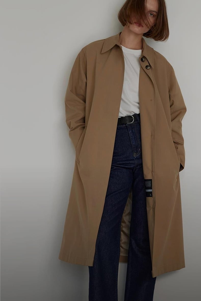Camel Grace Cotton Trench Coat