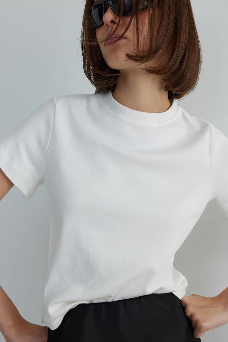 Ekru Comfy Basic Tişört