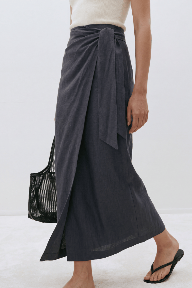 Noli Linen Wrap Skirt