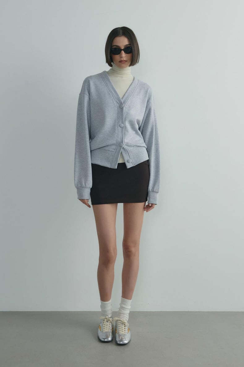 Gri Kenny Basic Hırka