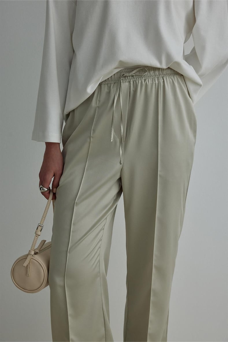 Light Green Ross Satin Trousers