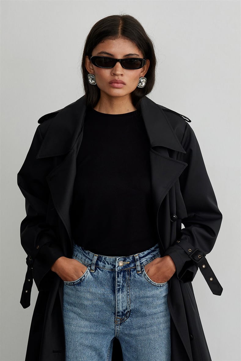 Black Dad Oversize Trench Coat