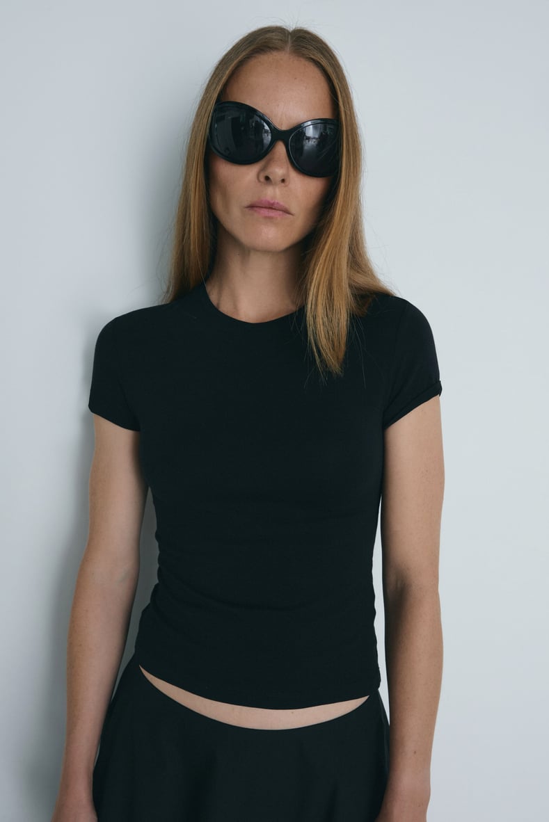Siyah Skinny Fit Basic Tişört