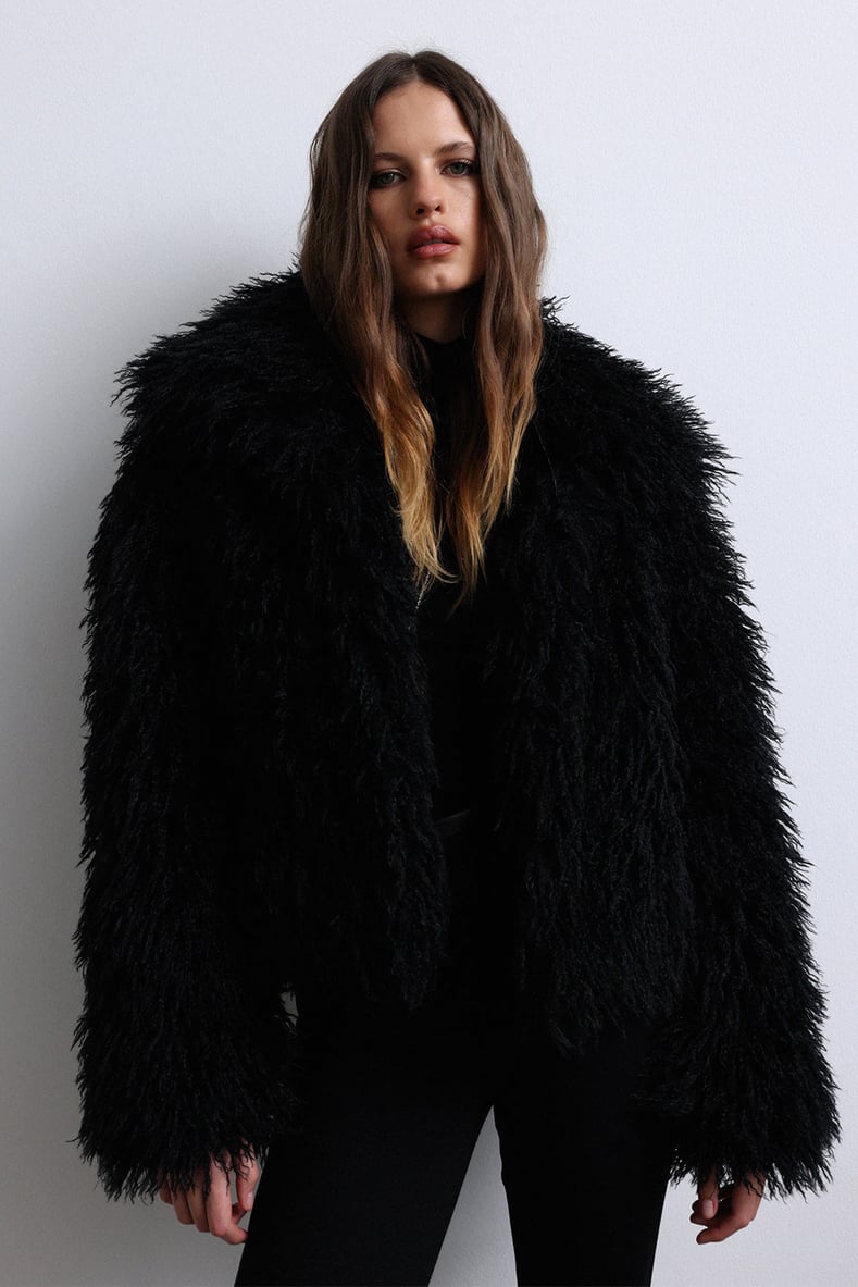 suu  Siyah Suzie Suni Kürk Ceket | Suud Collection