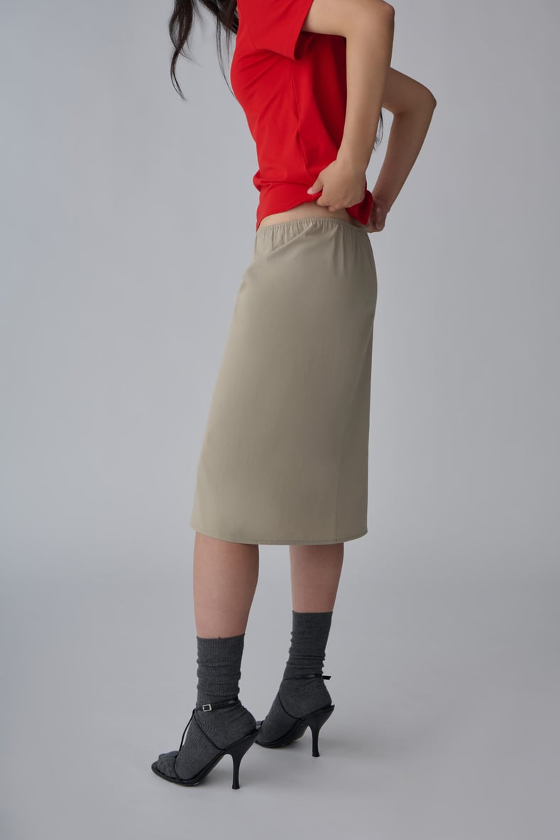 Taş Midi Gabardin Etek