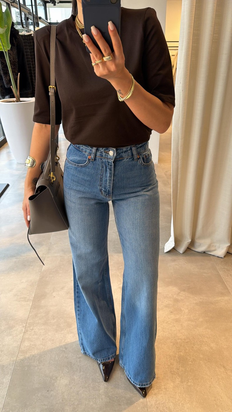 Denim Liver Straight Jean