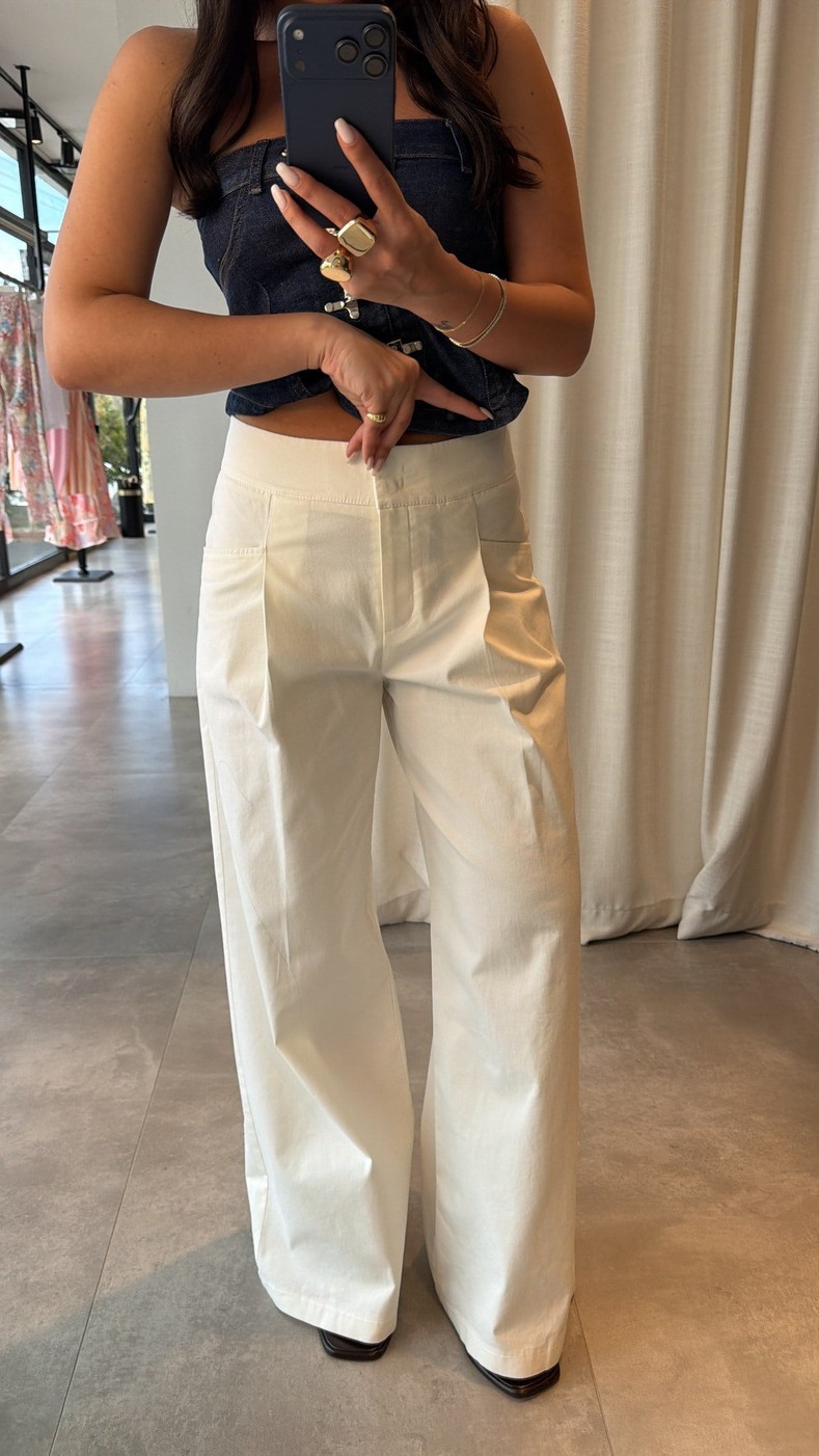 Ekru Hlotse Pantolon