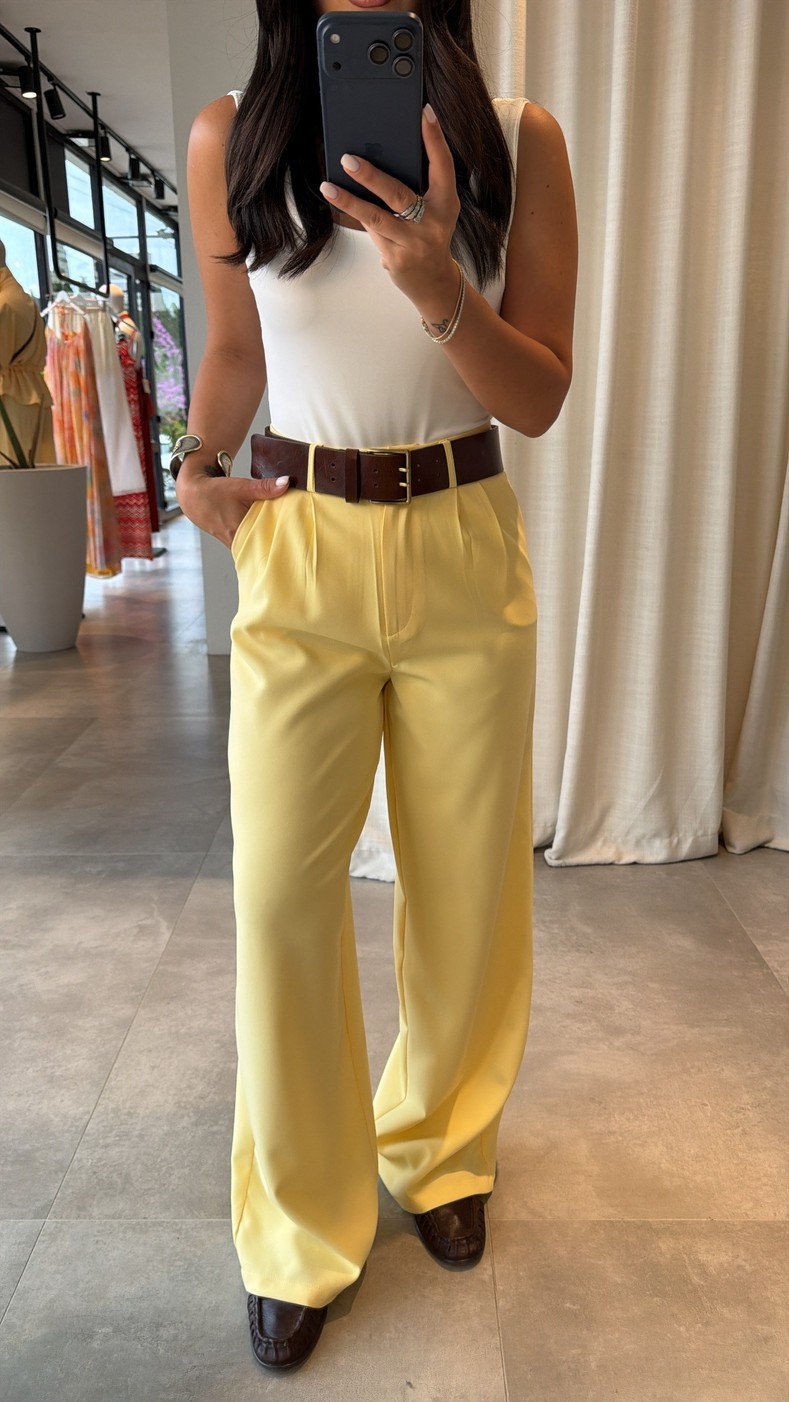 Sarı Laura Pantolon