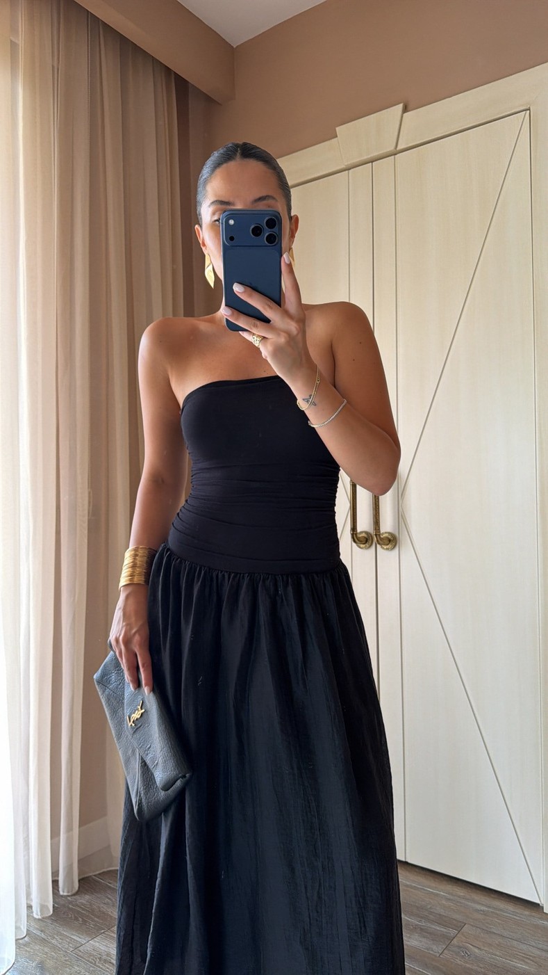 Siyah Larisa Elbise 