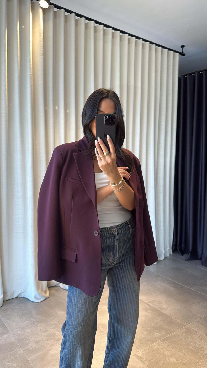 Mürdüm Pinus Blazer Ceket