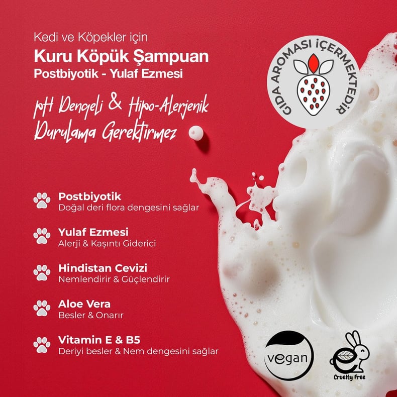 Docho Kedi ve Köpek Kuru Köpük Şampuan - Postbiyotik  150 ML