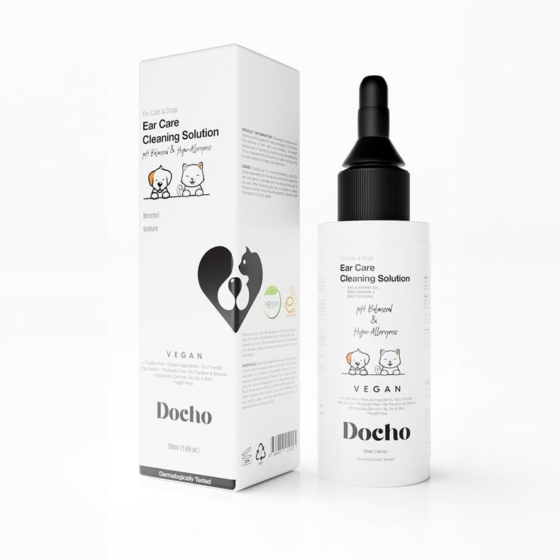 Docho Kedi ve Köpek Kulak Temizleme ve Bakım Solüsyonu 50 ML