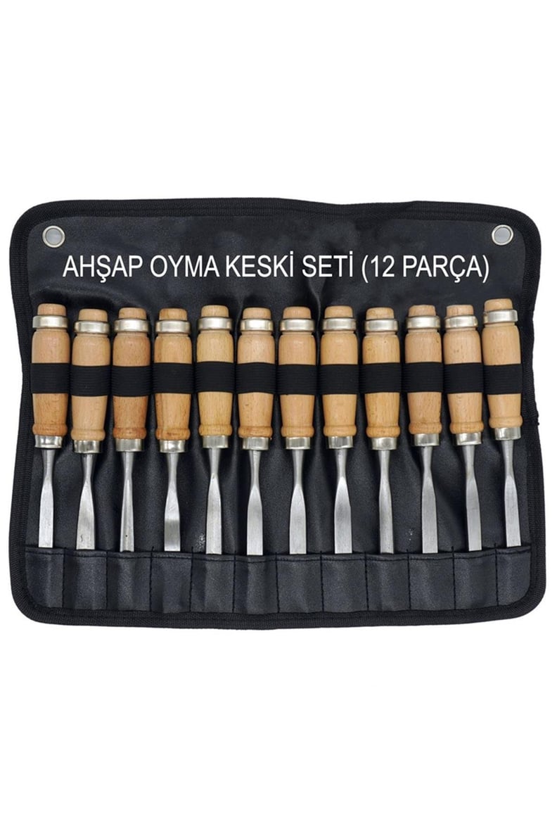 12 Parça Ahşap Oyma Seti