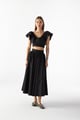 Nok Classic Signature Puffy Maxi Length Skirt Black