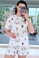 %100 Pamuk Süprem Penye Şortlu Pijama Takım