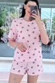 %100 Pamuk Süprem Penye Şortlu Pijama Takım