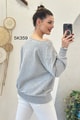 2 İplik Baskılı Sweatshirt