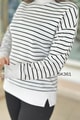 2 İplik Çizgili Sweatshirt
