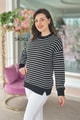 2 İplik Çizgili Sweatshirt