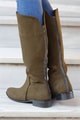 Arkası Taşlı Diz Altı Çizme