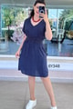 Beli Gipeli Puantiyeli Viskon Elbise