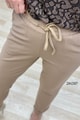 Beli Lastikli Duble Paça Likralı Kumaş Pantolon
