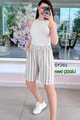 Beli Lastikli Keten Şort