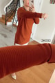Bisiklet Yaka İnce Fitilli Triko Bluz