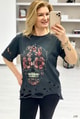 Çiçek Desenli Tshirt
