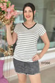 Çizgili Bambu Tshirt