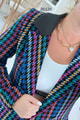 Deri Garnili Blazer Ceket