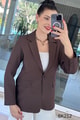 Double Krep Blazer Ceket