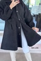Düğmeli Kaşe Kaban
