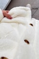 Düğmeli Peluş Hırka