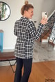 Ekose Desen Blazer Ceket