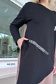 Fermuar Detay 2 İplik Sweat Elbise