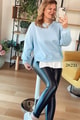Fermuar Detay Şardonlu  Sweatshırt