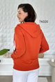 Fermuarlı Kapşonlu 2 İplik Sweatshirt