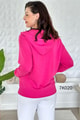 Fermuarlı Kapşonlu 2 İplik Sweatshirt