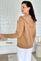 Fermuarlı Kapşonlu 2 İplik Sweatshirt