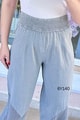 Fileli Keten Harem Pantolon