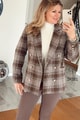 Flotalı Uzun Yaka Blazer Ceket